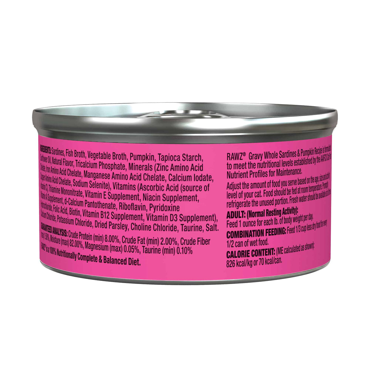 Rawz Gravy Whole Sardines & Pumpkin Wet Cat Food - Granby, CT