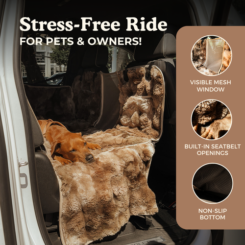 Luxurious Full Backseat Protector- Pelsbarn Helps Shelters!
