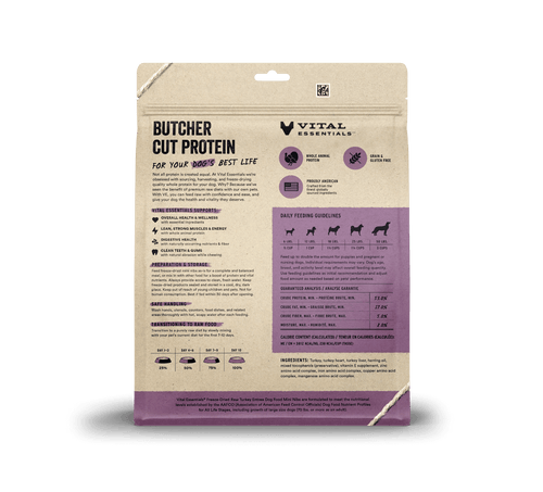 Vital Essentials Freeze-Dried Raw Turkey Entrée Mini Nibs Dog Food
