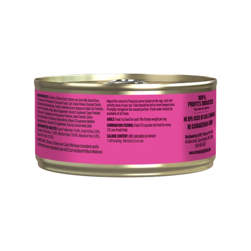 Rawz With Goat's Milk 96% Chicken & Chicken Liver Canned Cat Food