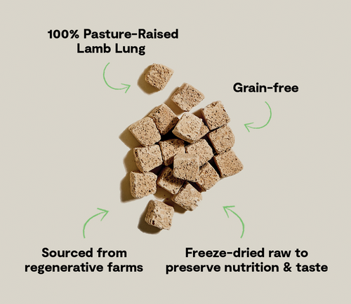 Open Farm Freeze Dried Raw Regeneratively Sourced Lamb Lung Treat for Dogs
