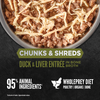 Orijen Chunks & Shreds, Duck & Liver Entrée Wet Cat Food